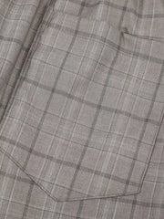 Men's Plaid Wide-leg Pants in Gray, alternate angle