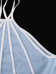 Halter Neck Two-piece Set With Scalloped Details