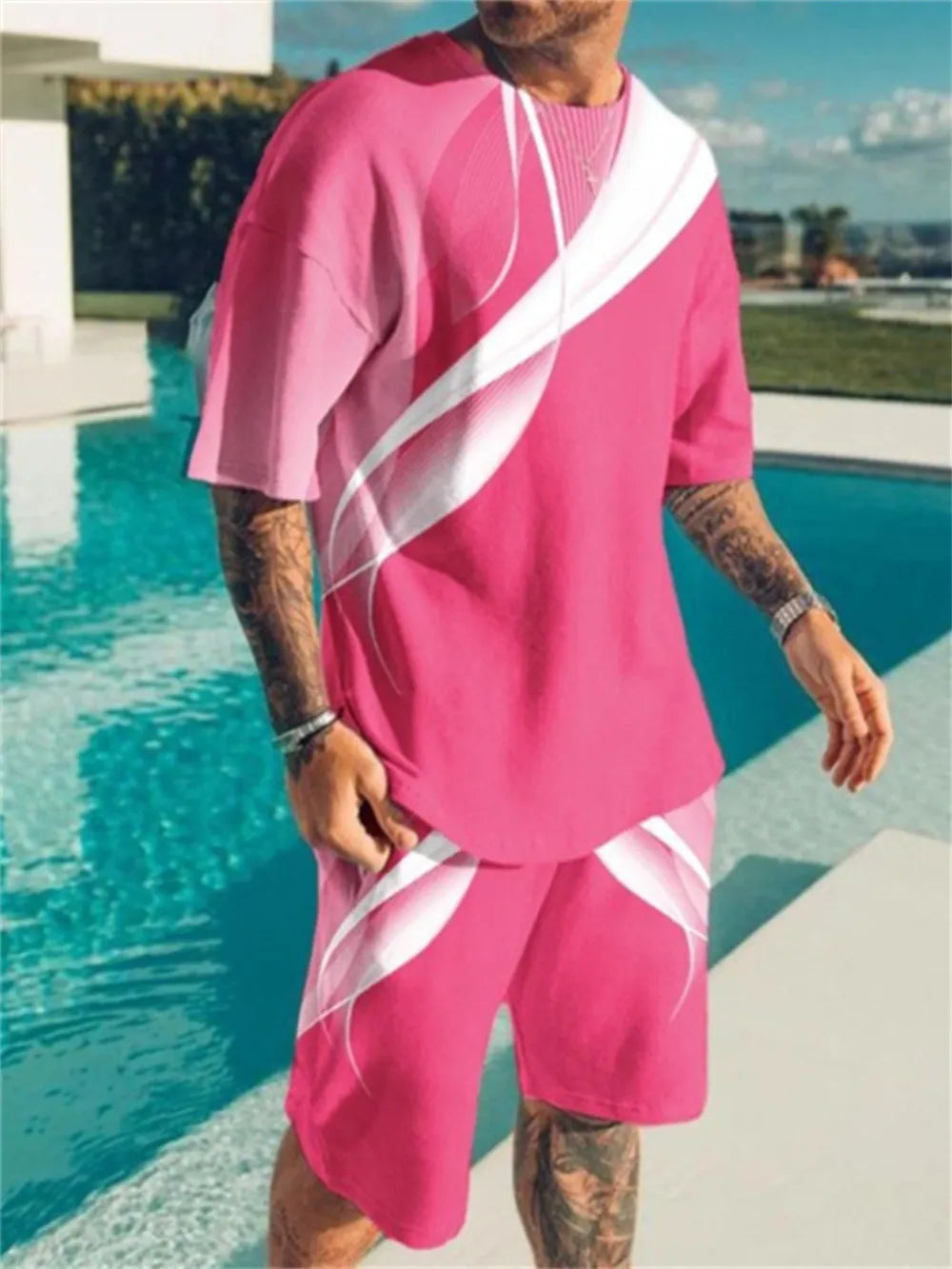 Vibrant Abstract Men's Pants Set
