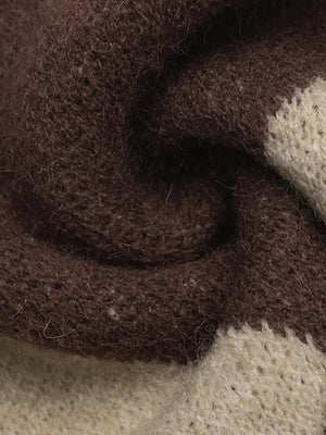 Button-down Ribbed Sweater in Khaki, editorial view
