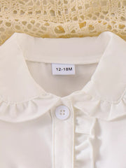 Children's Gingham Ruffle Collar Sleeveless Shirt in Yellow, view 17