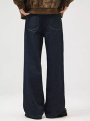 Men's Vintage Relaxed Fit Jeans in Dark Navy, side view