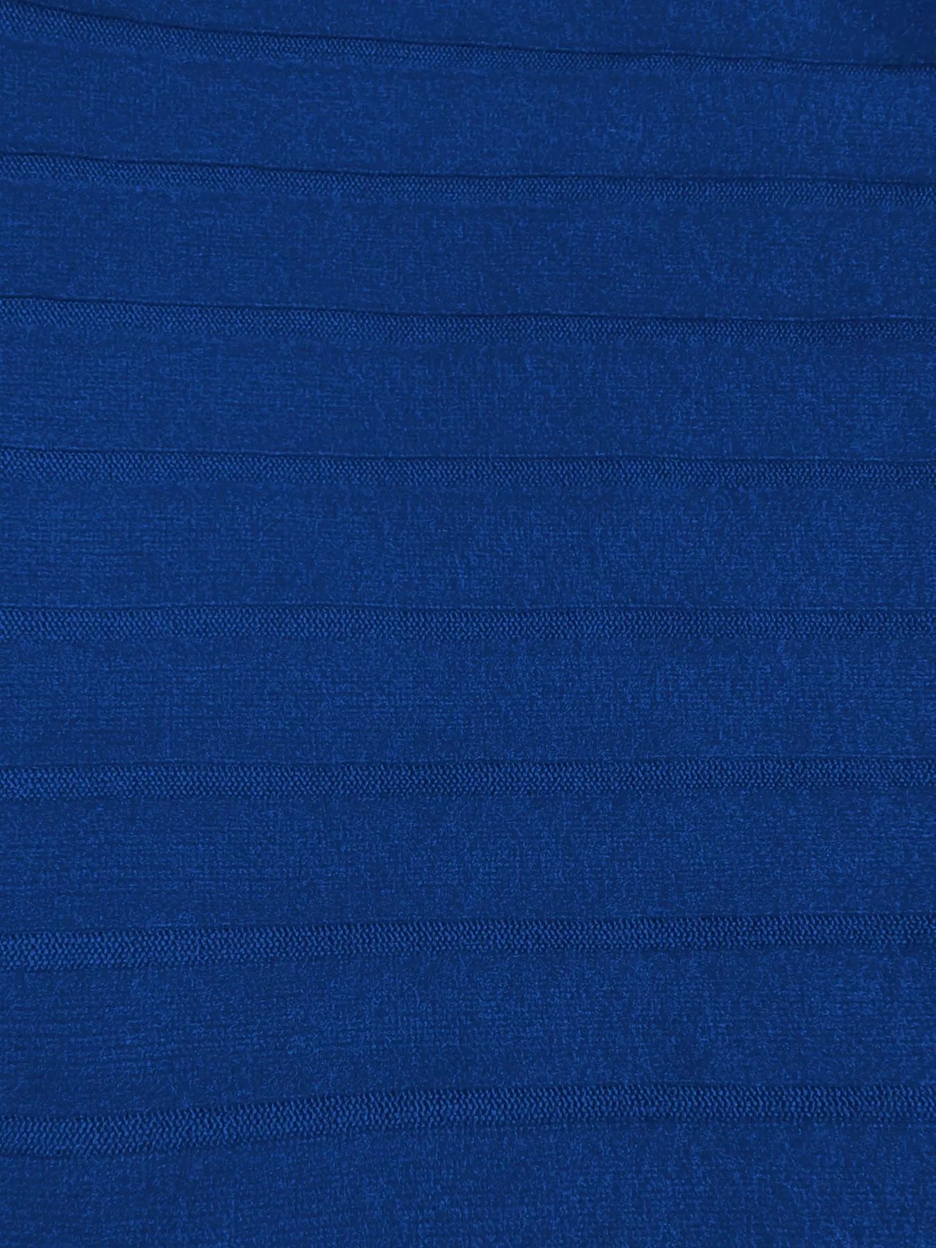 Blue ribbed knit hoodie dress fabric detail