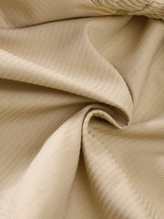 Casual tan corduroy button-up jacket fabric detail