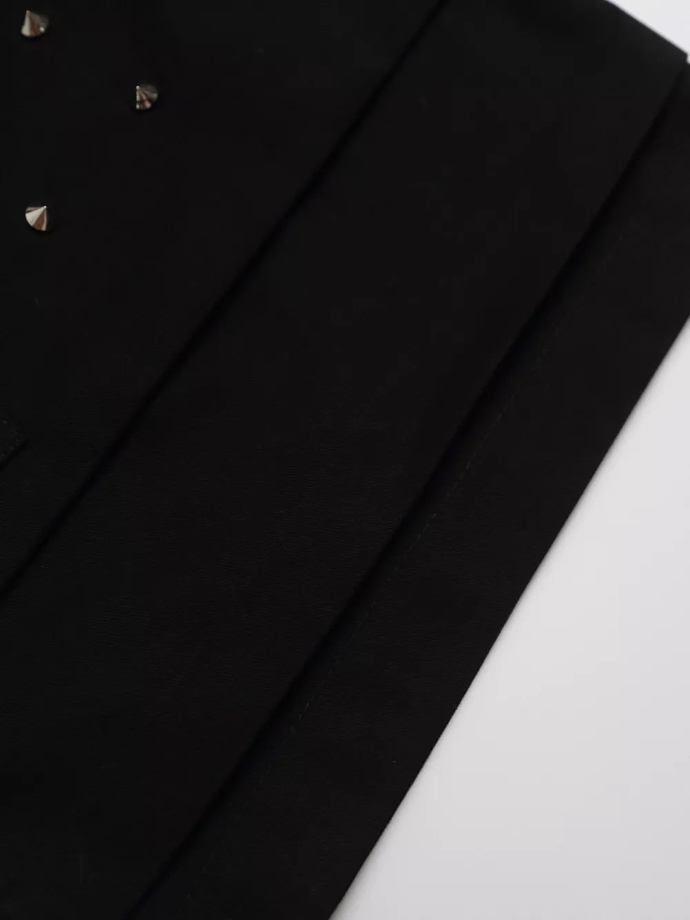 Men's Studded Cargo Capris in Chocolate, fabric detail