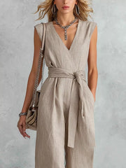 Sleeveless Wide Leg Jumpsuit, side view