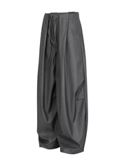 Men's Wide Leg Dress Pants in Black, model styling view