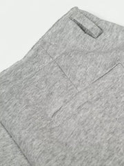 Gray men's sweatpants with wide legs and a back pocket detail.