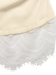 Lace Trim Long Sleeve T-shirt, product detail