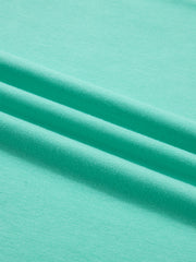 Eyelet lace ruffled cap sleeve top in mint green fabric detail