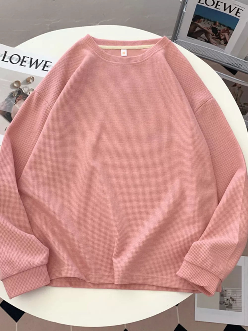 Crew Neck Long Sleeve Sweatshirt, alternate angle