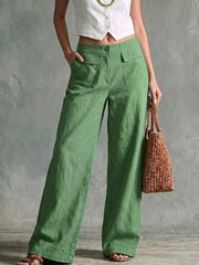 Elevated Wide Leg Pants With Pockets