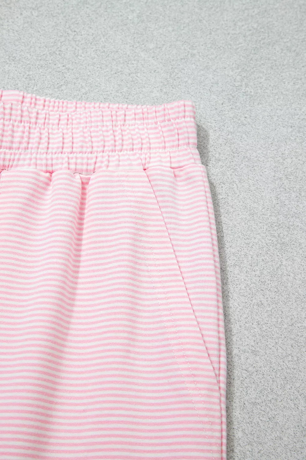 Striped Long Sleeve Top And Pants Set in Blush Pink, view 14