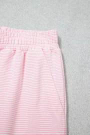 Striped Long Sleeve Top And Pants Set in Blush Pink, view 14
