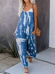 Vibrant Tie-dye Wide-leg Romper