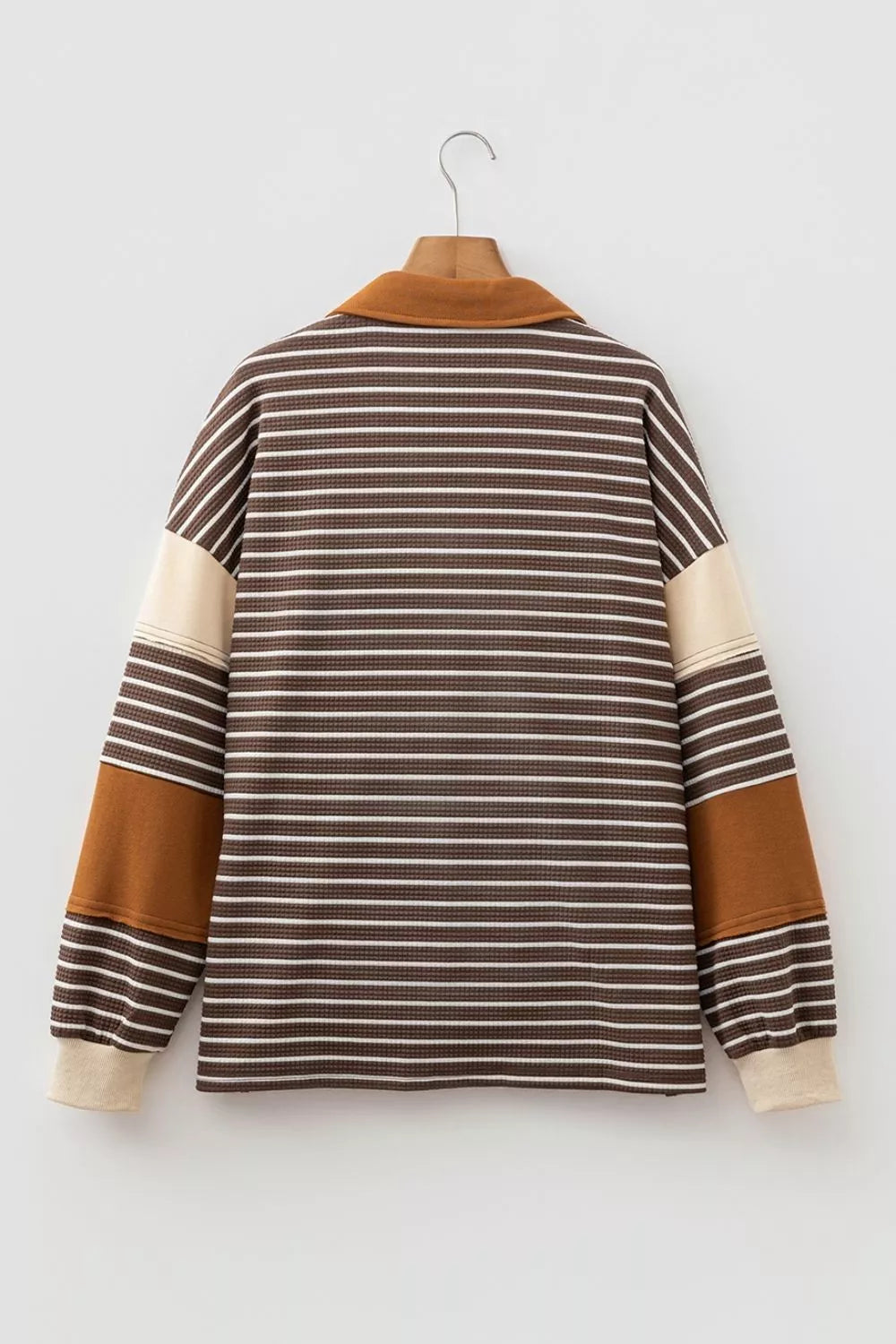 Knit Long-sleeve Top in Coffee Brown, alternate angle