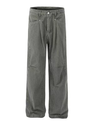 Men's Full Size Loose Fit Sweatpants in Green, model styling view
