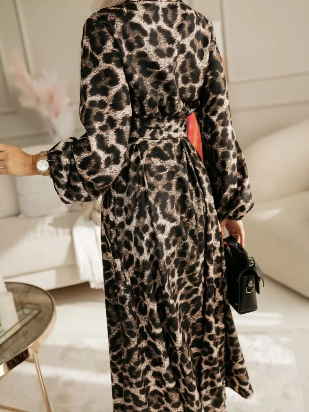 Long Sleeve Maxi Shirt Dress in Pastel Blue, view 16