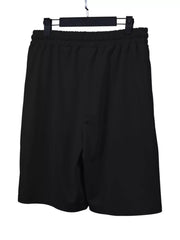 Men's Casual Short Sleeve T-shirt And Shorts Set in Black, editorial view