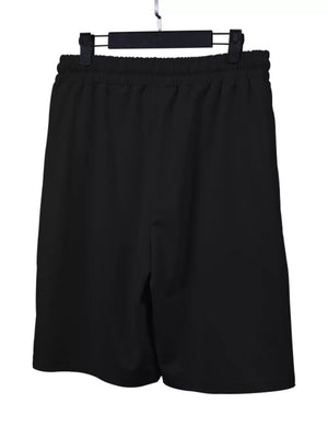 Men's Casual Short Sleeve T-shirt And Shorts Set in Black, editorial view