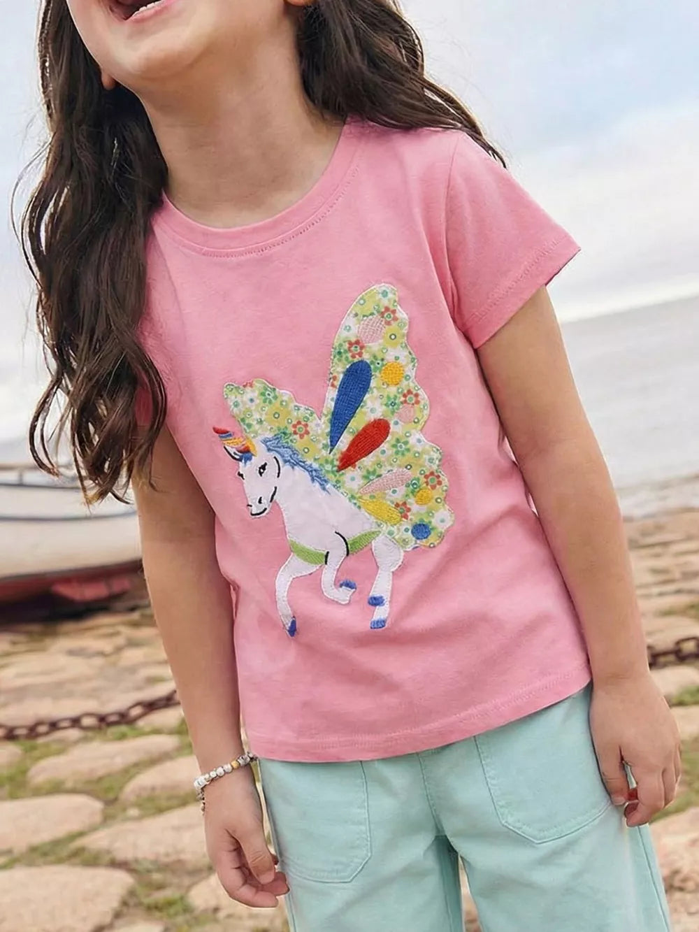 Children's Unicorn Short Sleeve T-shirt, front view