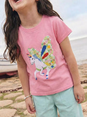 Children's Unicorn Short Sleeve T-shirt, front view