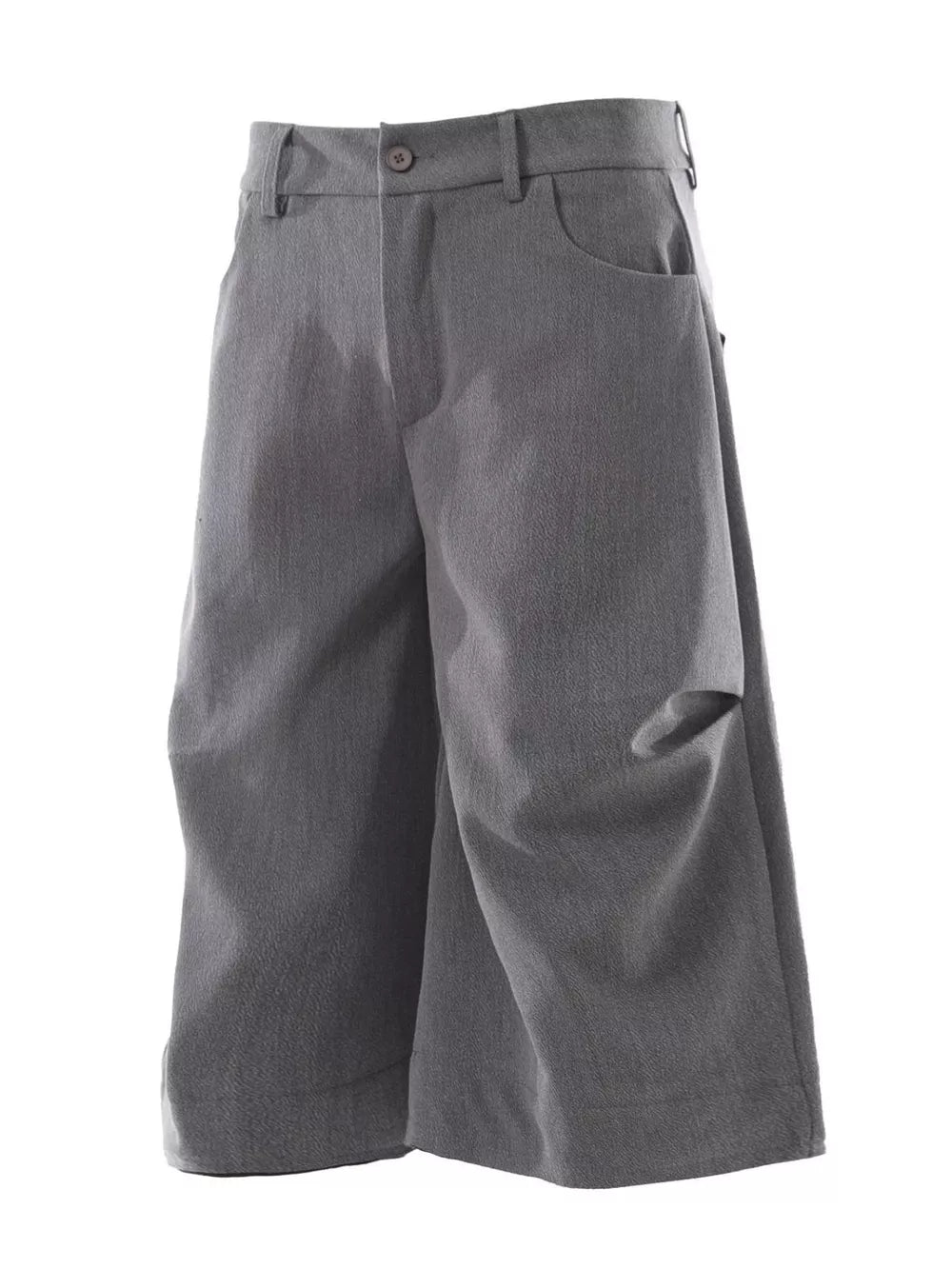 Men's Wide Leg Capris in Black, side view