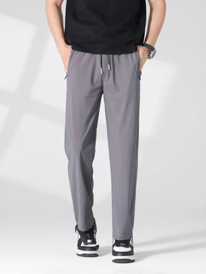 Men's Plus Size Quick-dry Casual Pants in Khaki, front view