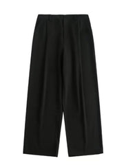Men's black relaxed fit sweatpants with a flowy cut and wide leg.