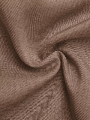 Brown skort fabric with a subtle texture and a twist-front detail.