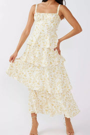 Charming Tiered Floral Maxi Dress