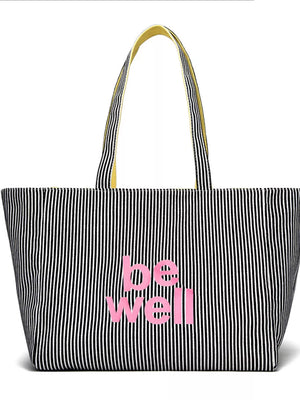 Striped Canvas Duffel Bag, model styling view