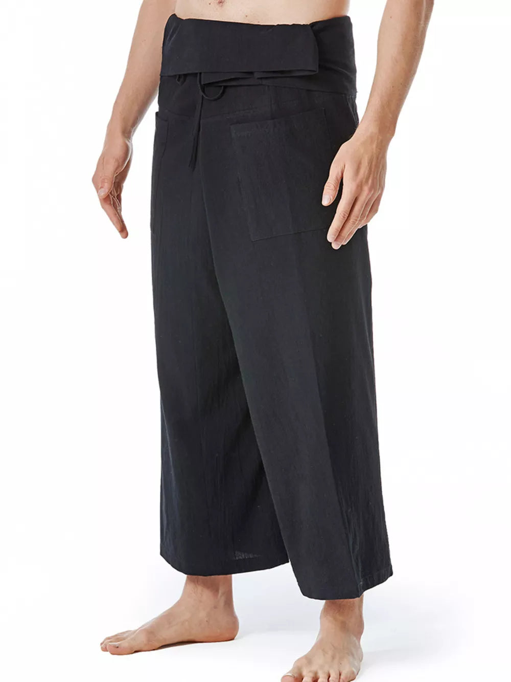 Men's Loose Fit Sweatpants With Tie Waist, alternate angle