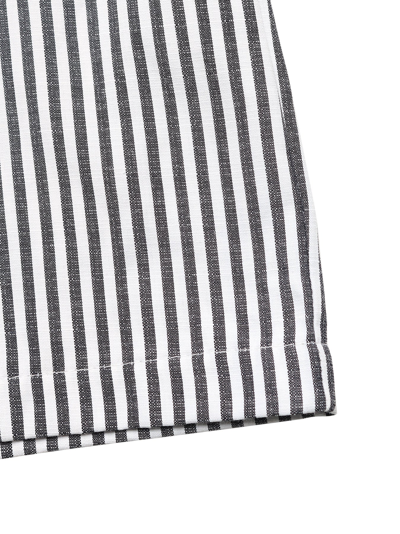 Striped cotton blend maternity romper cover-up with wide legs and a casual chic style.