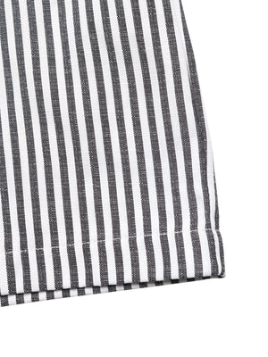 Striped cotton blend maternity romper cover-up with wide legs and a casual chic style.