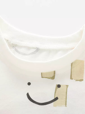 Children's Smiley Sun Print T-shirt, close-up detail