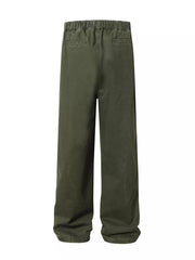 Men's Wide Leg Pants With Elastic Waistband, side view