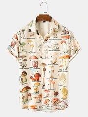 Men's Full Size Printed Button Up Shirt, back view
