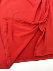 Twist Front Backless Mini Dress
