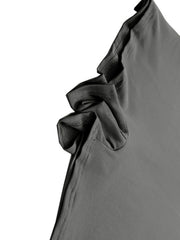 Grey cotton blend active romper with ruffled sleeve detail