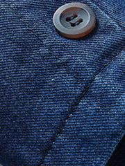 Men's Plus Size Button Up Denim Blazer, alternate angle