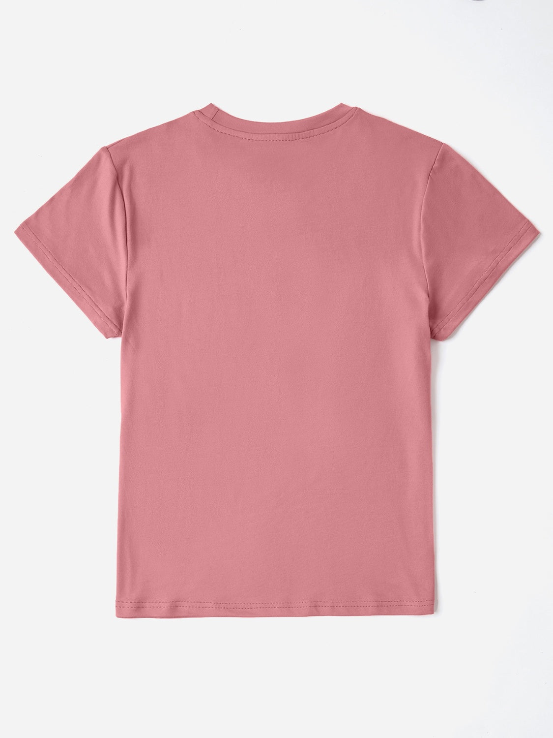 Dusty pink t-shirt with iridescent heart and cross appliqué detail
