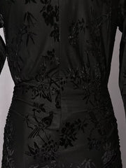 Ruched Long Sleeve Mini Dress in Off-white, view 15