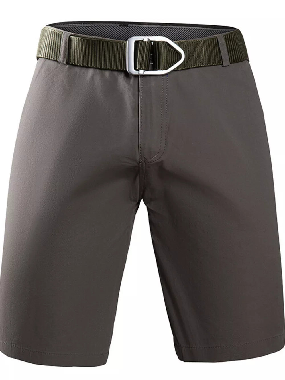 Men's Casual Bermuda Shorts in Dark Gray, model styling view