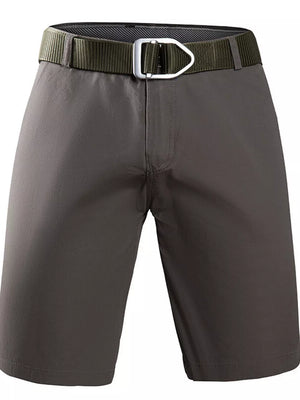 Men's Casual Bermuda Shorts in Dark Gray, model styling view