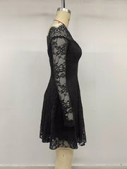 Romantic Off-shoulder Lace Mini Dress