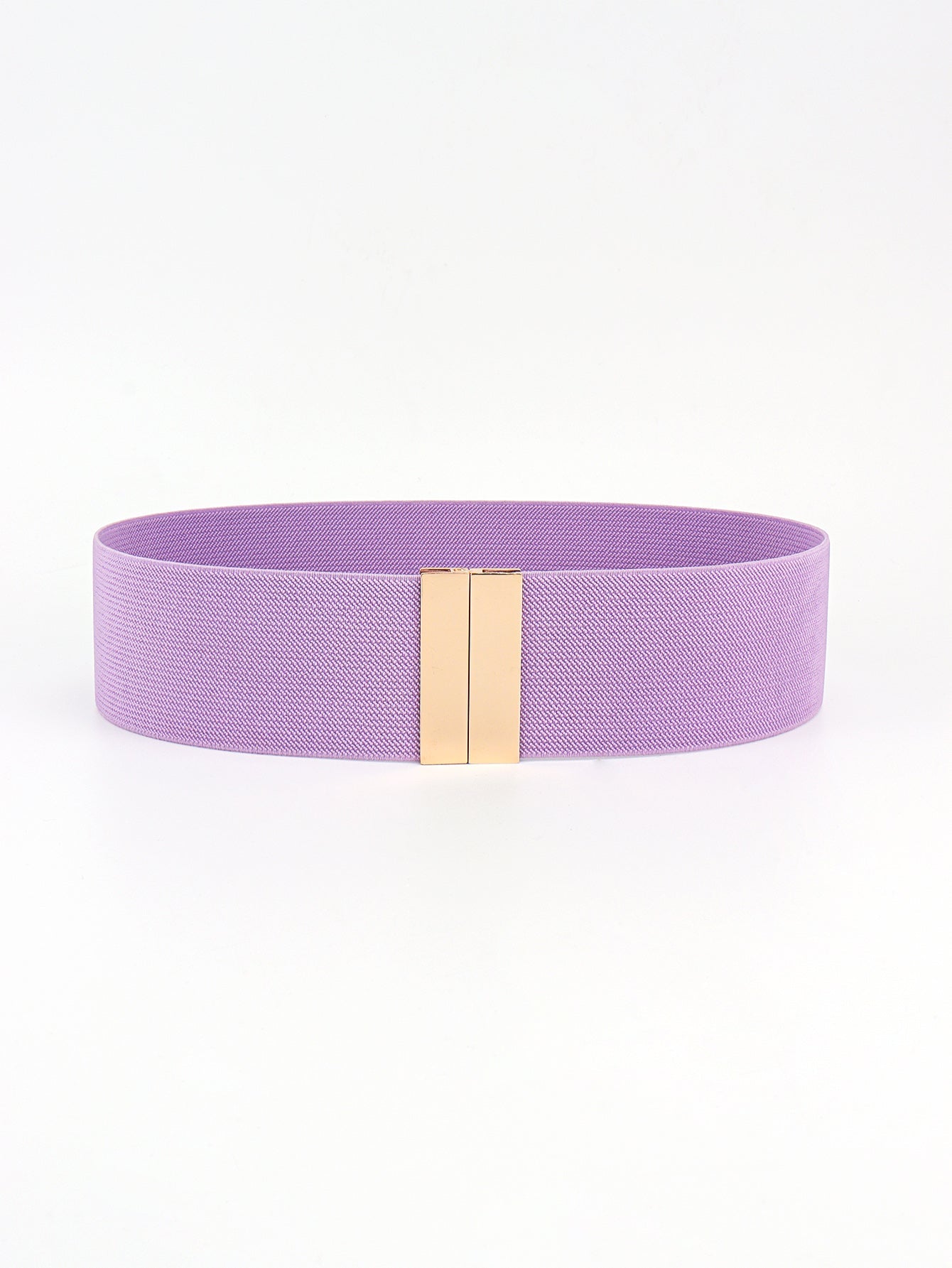 Lavender elastic belt with gold clasp