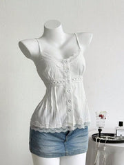 Lace Trim Cami, back view