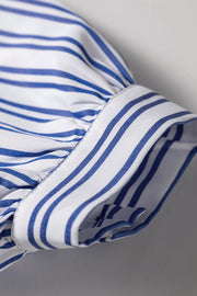 Stripe Embroidered Button Front Long Sleeve Shirt, alternate angle