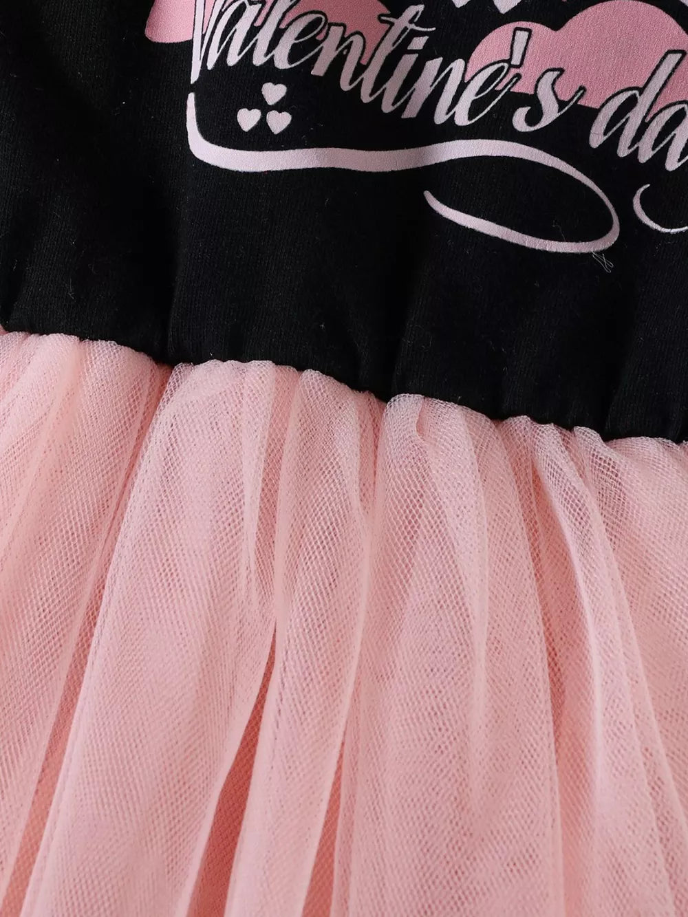 Children's Frill Cardigan And Tulle Dress Set in Pink, model styling view